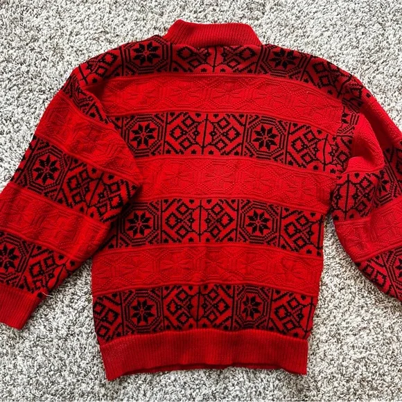 Red and Black Vintage Sweater - Picture 2 of 8